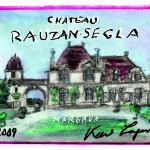 Croquis original de Karl Lagerfeld pour Château Rauzan-Segla 2009 ©Rauzan-Segla